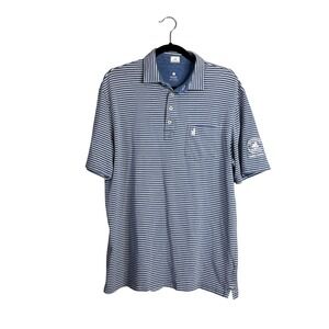Johnnie O Hangin Out Striped Golf Polo Shirt Men Size L Big Cedar Ozark National